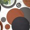 6x Faux Leather Circle Placemat Table Mat and 6 Round Coasters for Dinner Room